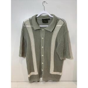 Massive Luxury Edition Men’s MediumSweater Crochet Knit Polo Shirt